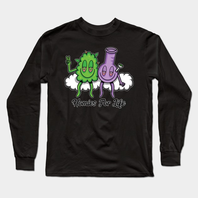 Homies for Life Long Sleeve T-Shirt by MightyShroom